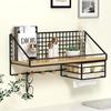 Punch-Free Wall-Mounted Storage Rack: Dormitory & Bedroom Organizer Shelf