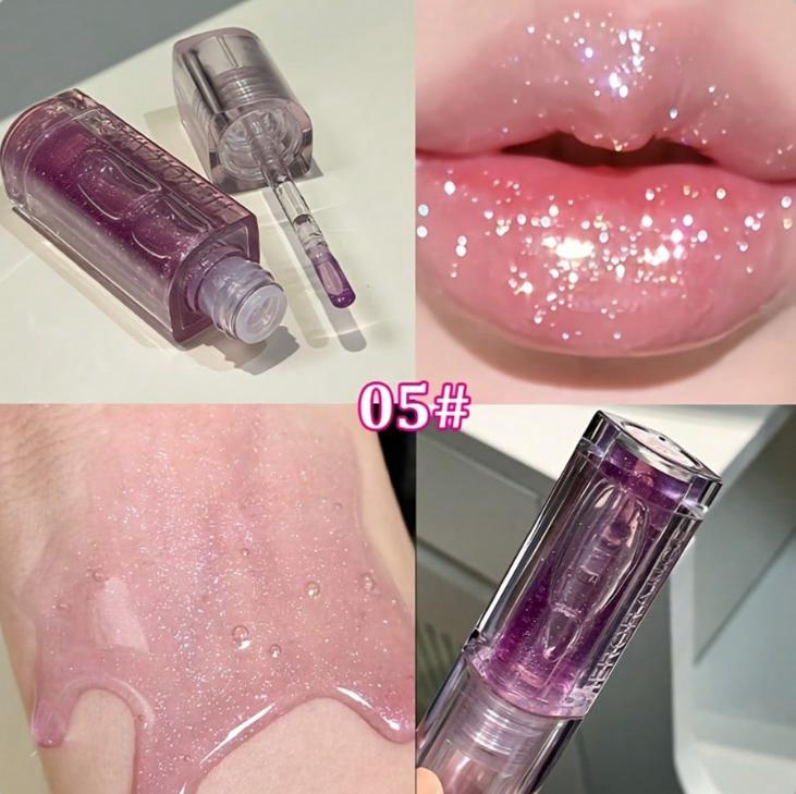 HERORANGE Radiant and Shimmering High-Sweetness Lip Oil, Moisturizing and Hydrating, Creates a Dewy and Plump Look, Clear and Long-Lasting