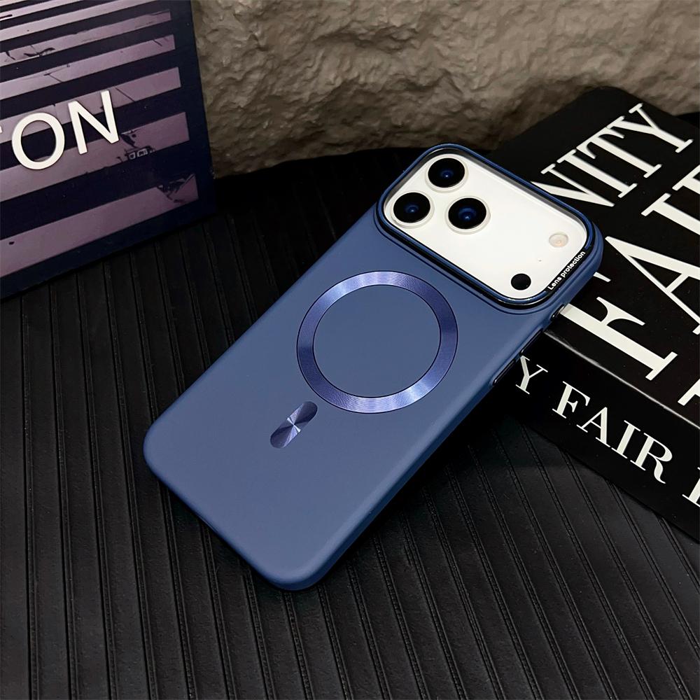 Solid Color Matte Magnetic Wireless Charging Case For Magsafe For iPhone 17 Air 16 Pro Max Plus Ultra Thin Hard PC Cover