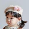 Children'S Beret Baby Hat Cute And Super Cute Autumn And Winter Girl'S Stylish Korean Style Princess Knitted Wool Painter'S Hat