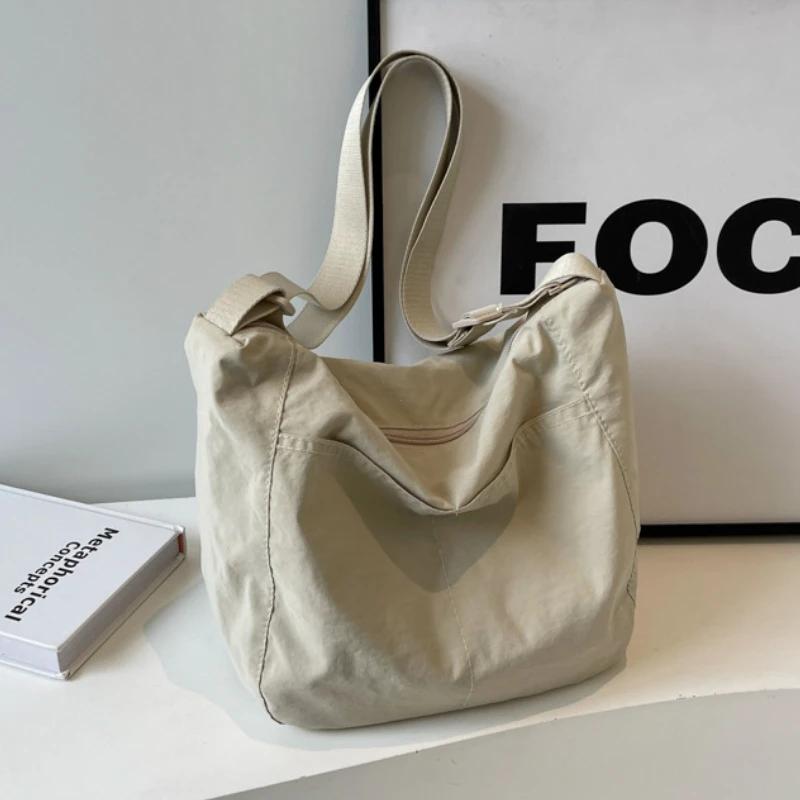 

Trendy Women s Soft Nylon Cloth Shoulder Bag Large Capacity Spring Messenger Bag Casual Simple Crossbody Bags for Women