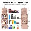 Travel Toiletry Bag, Hanging Waterproof Portable Organizer, 3 In 1 Travel Essentials Packing Organizer, Makeup & Jewelry Storage