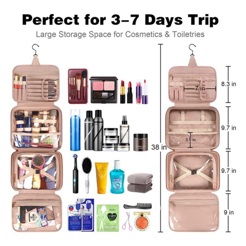 Reise-Kulturbeutel, Hängender wasserdichter tragbarer Organizer, 3-in-1 Reise-Essentials Packorganizer, Kosmetik- und Schmuckaufbewahrung