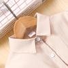 Girls' Long-Sleeve Mesh Patchwork Dress with Waistband and Turn-Down Collar