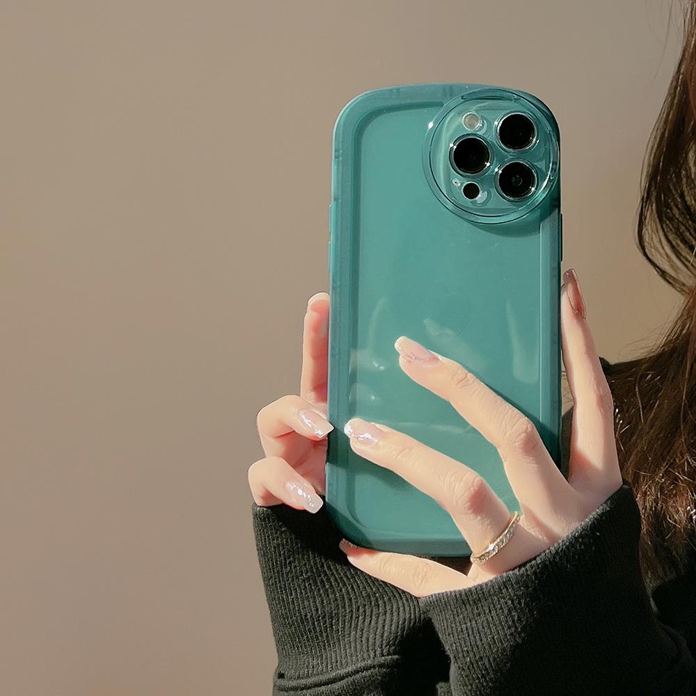 Simple Solid Color Transparent 14 Suitable for Iphone13promax IPhone Case 11 All Inclusive 16 Soft 15 Couples 12