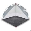 Tente de plage - vidaXL - Modèle gris - Imperméable - Système à libération rapide - 205x200x115 cm