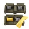 Dollhouses Loveseat Single Sofa Couch Handcrafted Wooden Miniature Decors For DIY Toy House Accessories