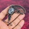 Pinolith Jasper Gemstone Pendant Copper Wire Wrap Fish Pendant Handmade Jewelry