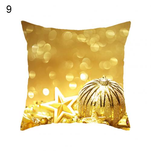 Weihnachtsrot Kissenbezug Santa Claus Kissenbezug Frohe Weihnachten Gedruckt Heimdekoration Frohes Neues Jahr