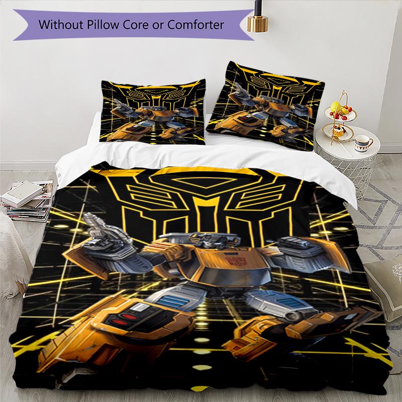 3pcs Transformers Bedding Set Duvet Cover Closure Includes 1 Duvet Cover & 2 Pillowcases, Soft and Comfortable for All Seasons.