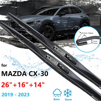 For Mazda CX-30 CX30 DM ~2023 Front Rear Rain Brushes Wiper Blades Set Window Windscreen Windshield Cleaning Car