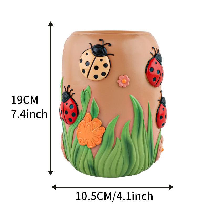 Creative Resin Flower Pot - Tiger Snake Seven Star Ladybug Octopus Planting Container Home Decorative Animal Shaped Planter