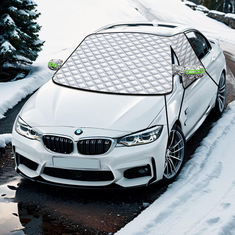 Enlarged Windshield Snow & Sun Shield: Anti-Freeze, Thickened Winter Cover