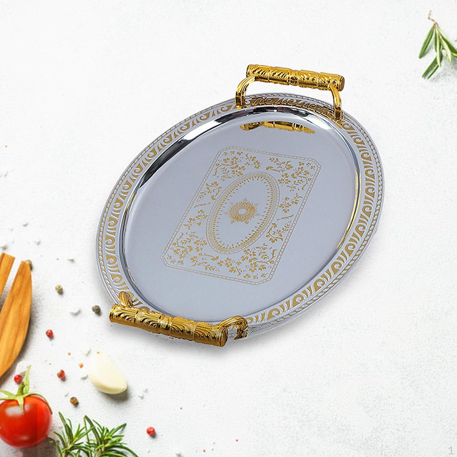 

Decorative Serving Tray Entertaining Oval Tea Home Kitchen Weddings Floral Print Multi