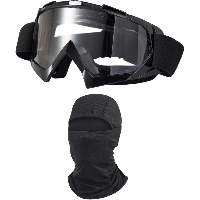 Dirt Bike Goggles ATV Off-Road Riding Motorcycle Motocross Glasses With Sun UV Protection Balaclava Full Face Cover