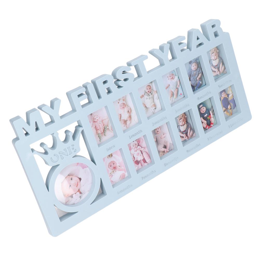 Newborn Photo Frame Durable Polished 12 Small Picture Frames Record Baby S Monthly Growth Baby Photo Frame for Gift