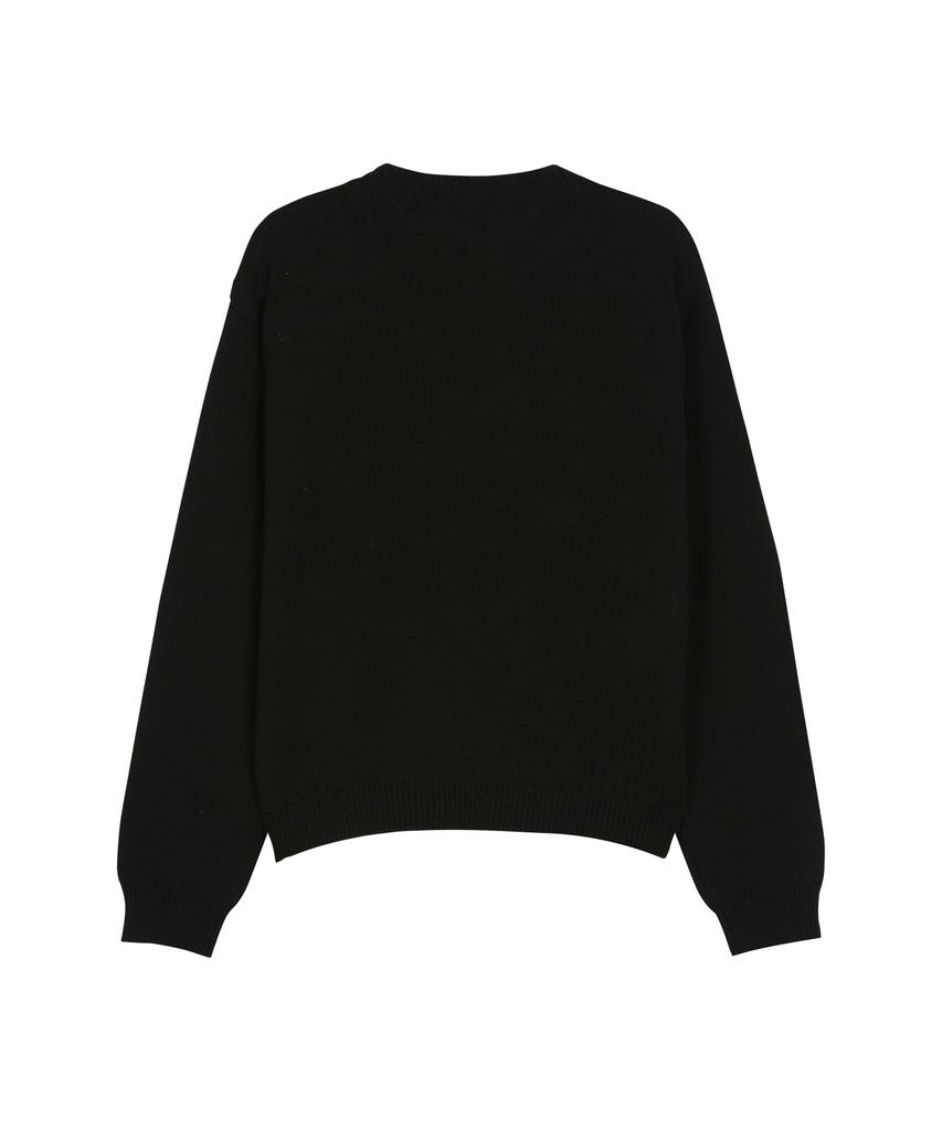 ADSB ANDERSSON BELL Girls Heart Message Crew-Neck Sweater Atb1464W(Black)