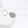 Metall Ovaler Rahmen Photochrome Myopie Brille Damen INS Stil Blaulichtblockierend Minus Dioptrien Brillen Dioptrien 0 Bis -4.0