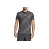 Adidas Heat.Rdy Logo Print Pullover Professional Training Breathable Workout Short Sleeve T-Shirt Men Tops Grey IL7136