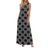 Women's Polka Dot Print Short Sleeve Midi Dress with Pockets for Beach Vacation and Casual Summer Wear