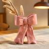 Delicate Desktop Decoration Ceramic Bow Vase with Star, Decorative Flowers Vase, Creative Flower Chic Room Decor Gifts Arrangement Holder for