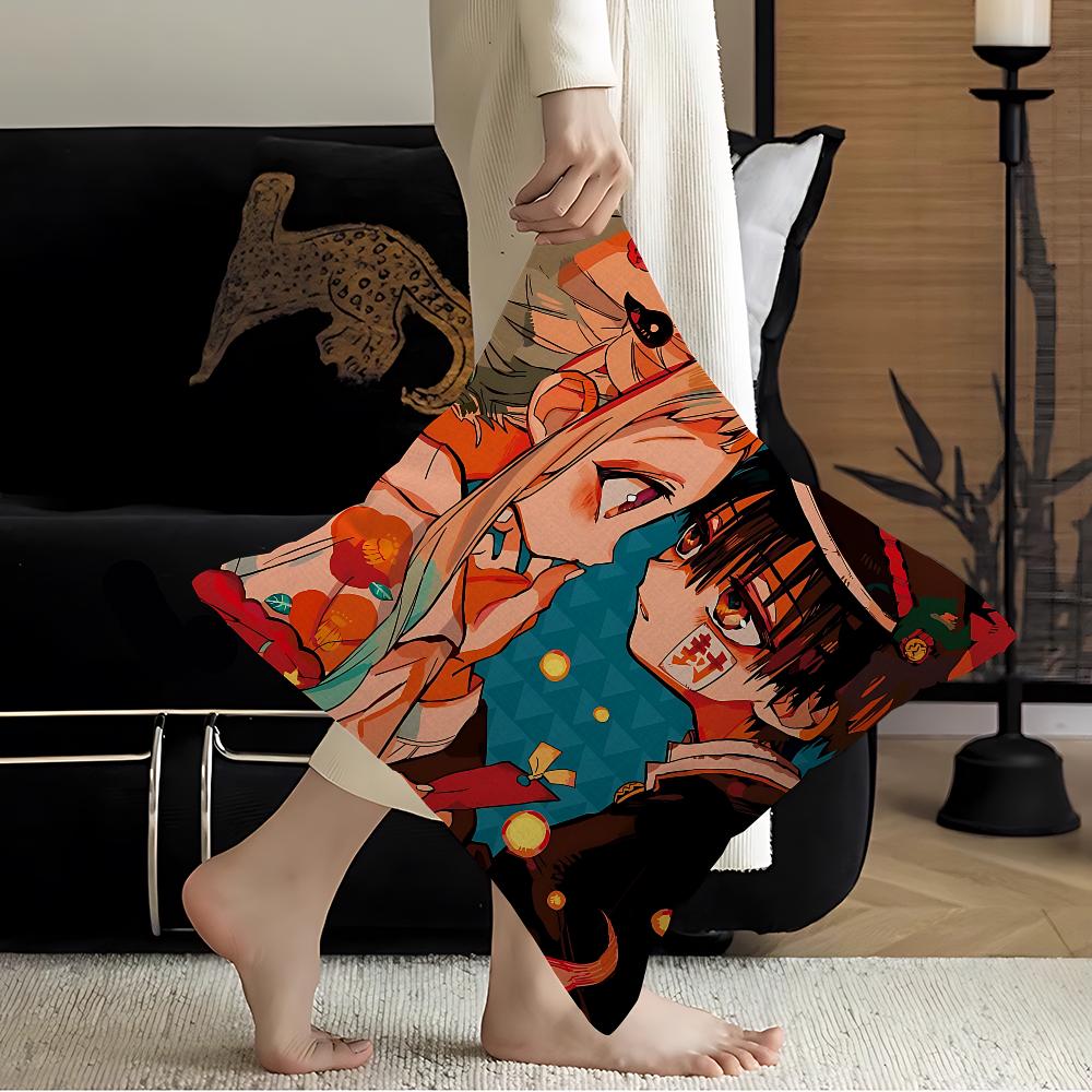 Anime Toilet Bound Hanako Kun Cushion Cover Inches Farmhouse Decor Home Throw Pillow Covers For Couch Decorations