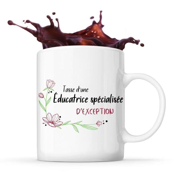 Mug - Éducatrice spécialisée - Céramique - Imprimé recto/verso - Résistant lave-vaisselle - 325 ml