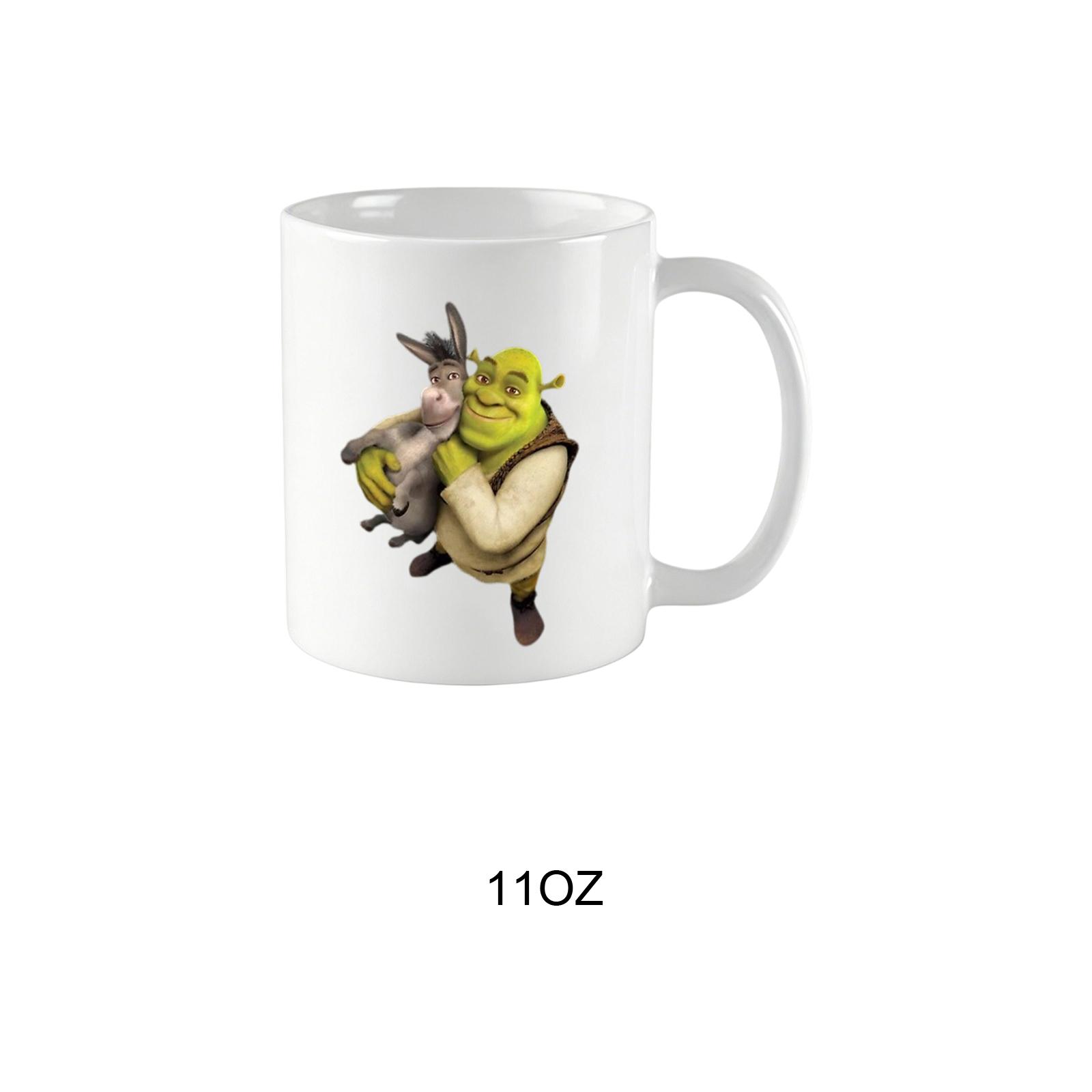 

Ceramic Coffee Mug 11oz with Beware Ogre Print Durable Dishwasher Safe Microwave Safe Cup for Home Office Use One Size