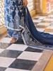 Women Blue Kurta Set with Dupatta Printed Ethnic Suit Festive & Party Wear