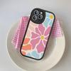 Flower Abstract Market Phone Case For IPhone 16 15 14 13 12 11 Pro Max Plus Leather Cover