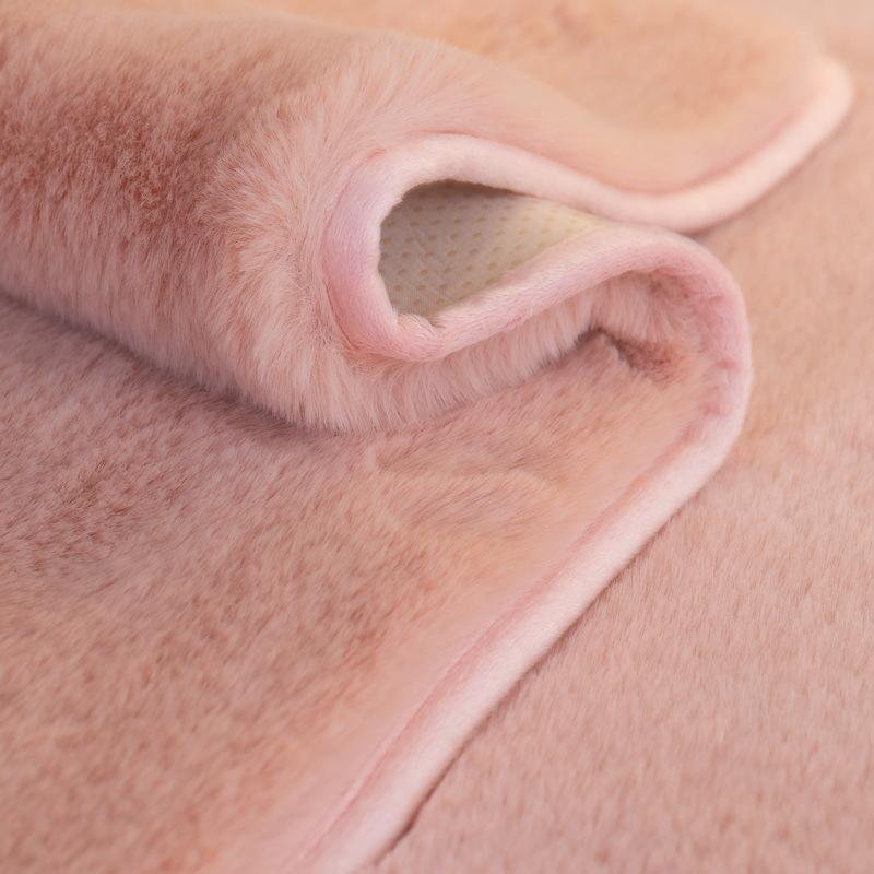 Vinter Ensfarvet Sofapute Kremstil Plysj Fortykket Pute Sofatrekk Dekselduk Sklisikker