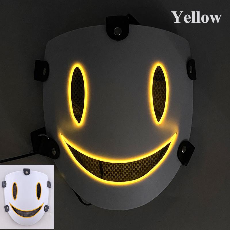 LED High Rise Invasion Mask Cosplay High Rise Invasion Anime Costume Accessories Mask Luminous Flashing Mask for Halloween Props