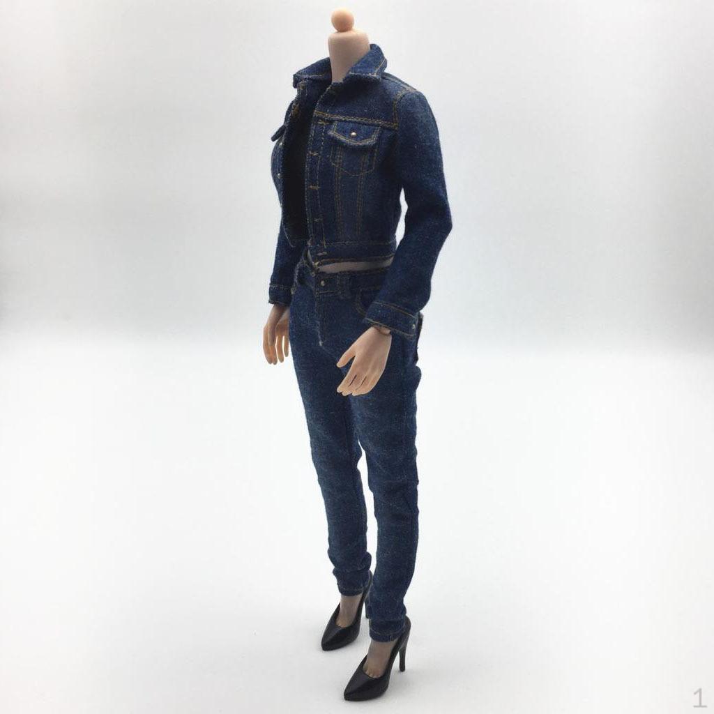 

1/6 Female Clothing Modern Motorcycle Girl Clothes for 12 Doll Model Figure