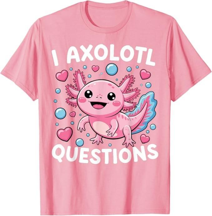 Barn Morsom Jeg Axolotl Spørsmål Grafisk T-skjorte