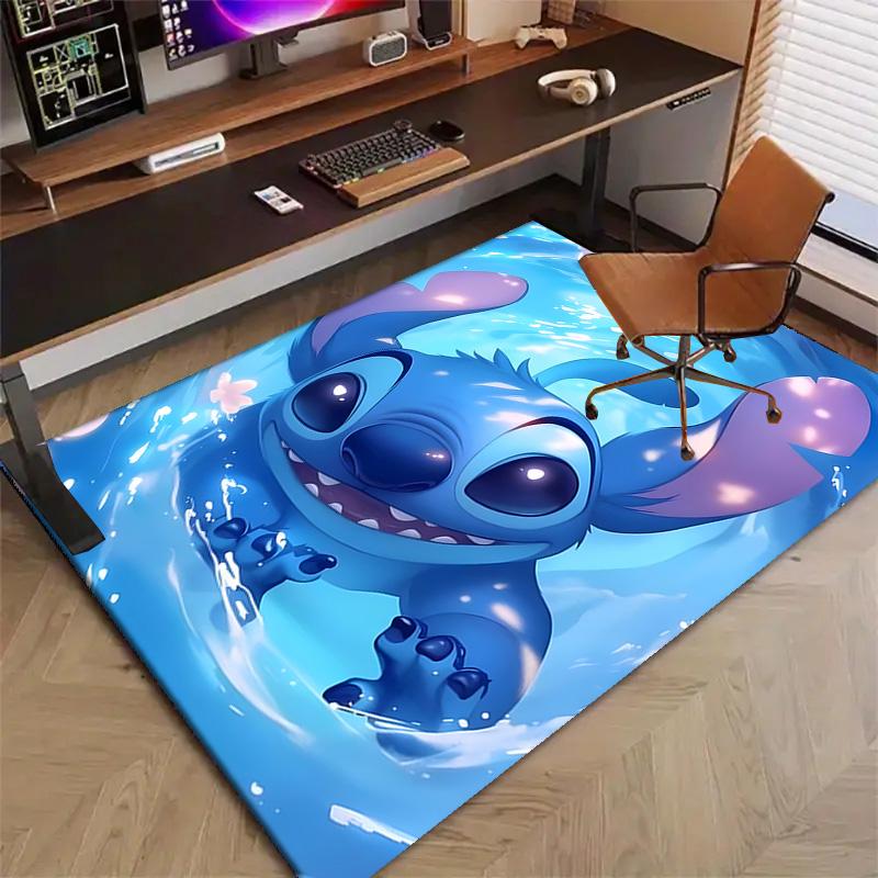 1pc S-Stitch Design Printed Area Rug Carpet for Bedroom Living Room Home Decor Rugs Mat Non Slip Mat Rug for Bedside