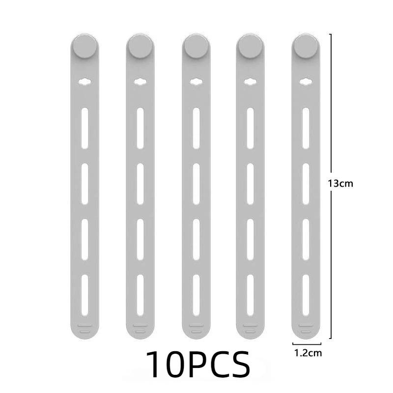 10 Pcs Creative Silicone Cable Organizer Data Cable Headphone Cable Storage Charging Cable Sorting Multifunctional Winder Strap