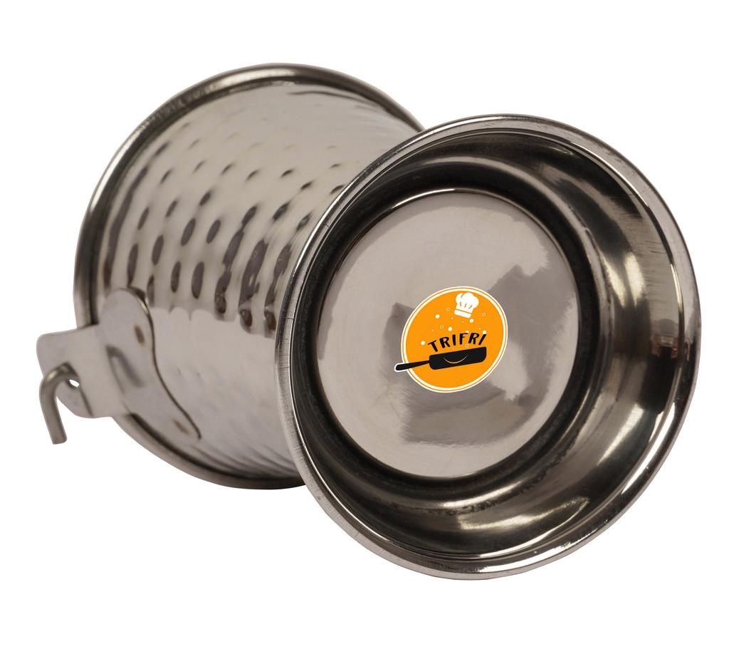 Trifri Mini Metal Bucket Stainless Steel Small Serving Buckets With Handle For French Fries Snack Party Supplies Pack Of 2