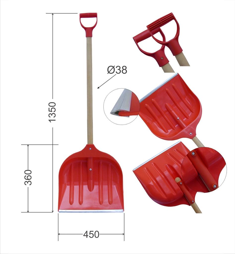 LARGE PLASTIC SNOW SHOVEL - LARGE LOP