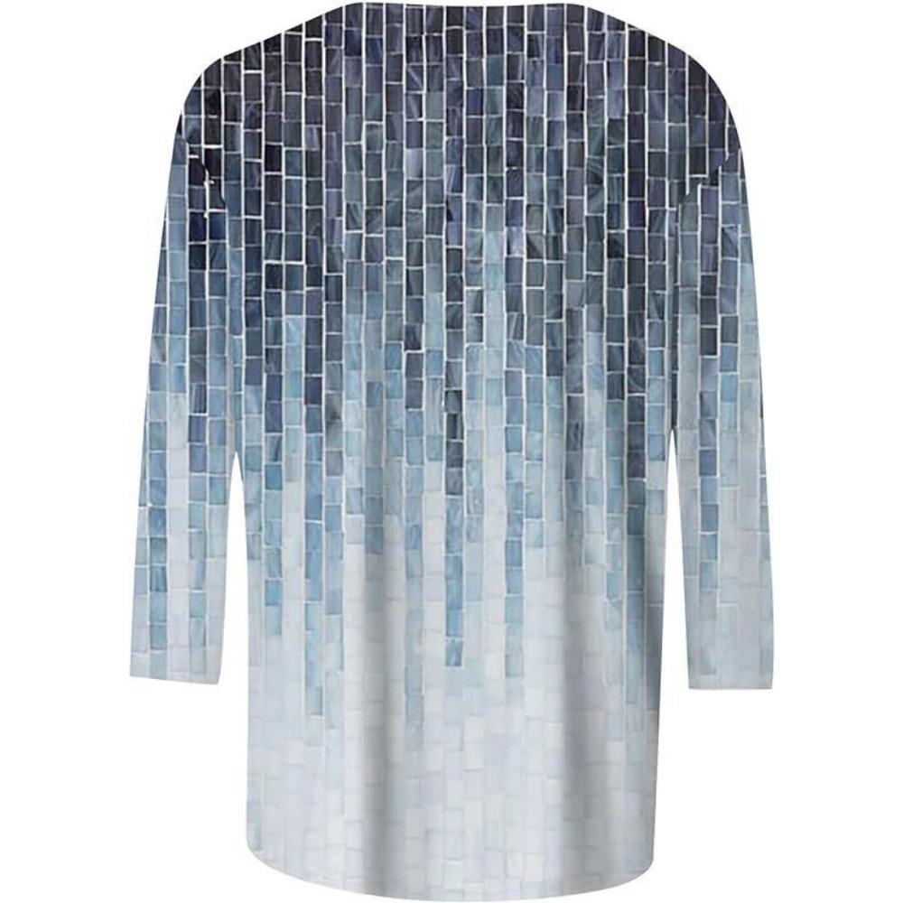 GMXIA Moda Donna Casual Estivo Stampa Floreale Maniche 3/4 Girocollo Bluse & Camicie