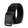 [nalaina] Men's Business Belt, Infinitely Adjustable, Automatic Locking Nylon Belt, 1203.8 Cm, Adjustable Length, Removable, No Holes, Suitable for