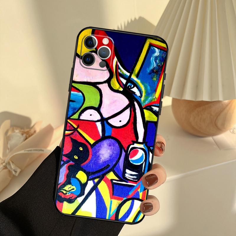 Picasso Abstract Painting Art Phone Case For iPhone 15 14 13 12 11 16 17 Pro Max 13 Mini 15 16 Plus 16e 17 Air Cover Funda