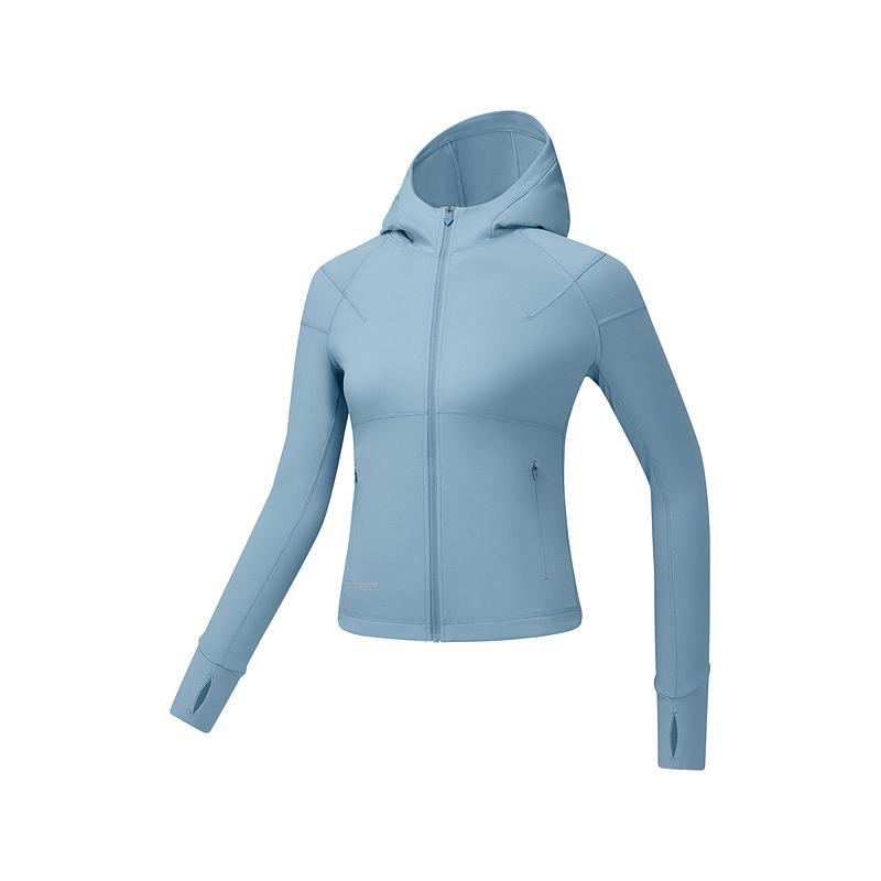 Skechers Freedom Series Zippered Minimalist Hooded Long Sleeve Jacket Women jackets Space-Blue P125W073-055B S