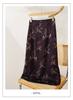 New Chinese Style Printed High Waisted Split Skirt 2026 Spring and Autumn Temperament Commuting Versatile Mid Length Skirt