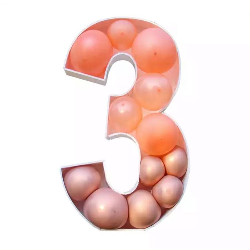 User Friendly Latex 3D Number Balloon Display Stand For Festival Event Baby Showers Photo Backdrops