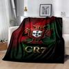 Portugal's Cr7 Crest Blanket Warmthful Decor Great for Sofa Seaside Bed Four Seasons Universal Modern Style Gifts For Family Or Friends