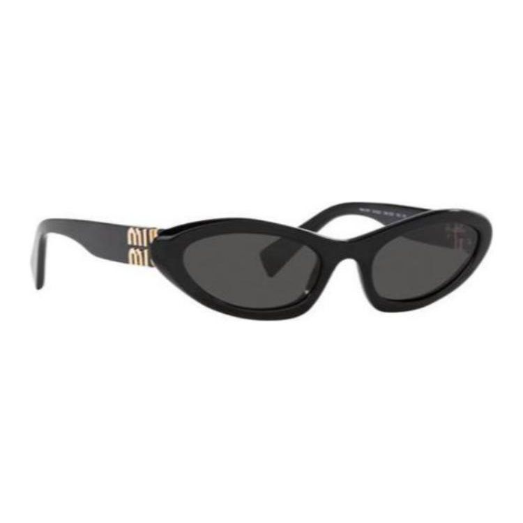 

Miu Miu Logo Irregular Shape Sunglasses Women sunglasses Black MU09YS1AB5S0 Eyeglass Case/Pouch+Box