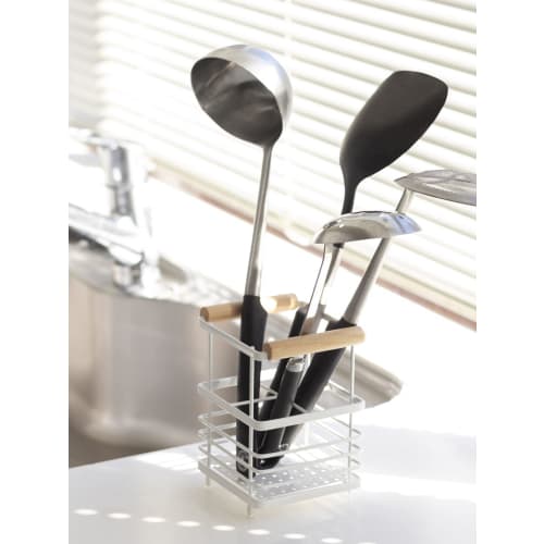 Wahei Freiz Tool Stand with Dividers for Ladle, Turner, and Chopsticks, RG-0454