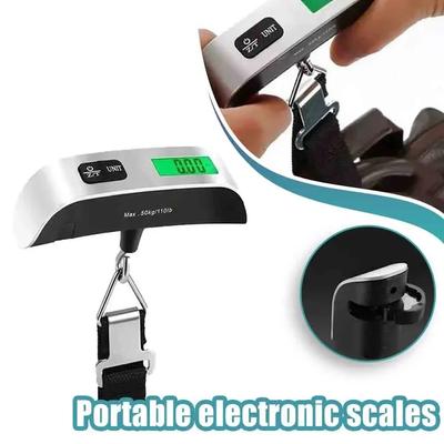 Digitální LCD displej přenosná váha 110 lb/50 kg Elektronická váha Cestovní vážení zavazadel Mini digitální váha Váha