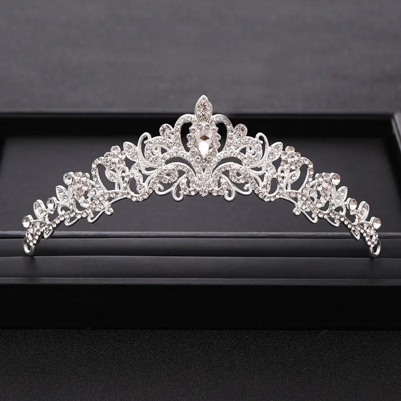 Wedding Crown Hair Jewelry Bridal Hair Accessories Women Baroque Crown Rhinestones Crystal Tiaras Bride Queen Party Crowns Gift