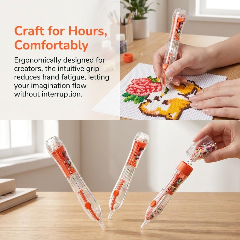 Ergonomiczny uchwyt Dystrybutor koralików pikselowych Precyzyjny długopis do koralików do puzzli pikselowych Długopis do koralików termokurczliwych Koraliki Perler